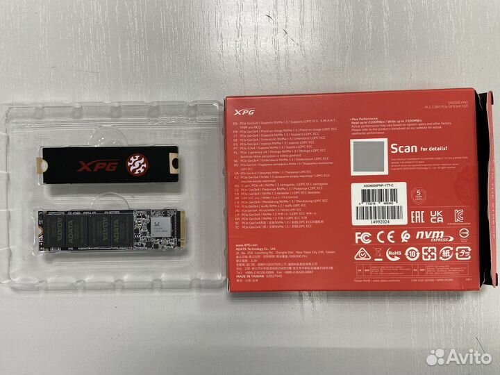 SSD накопитель adata XPG SX6000 Pro M.2 2280 1 тб