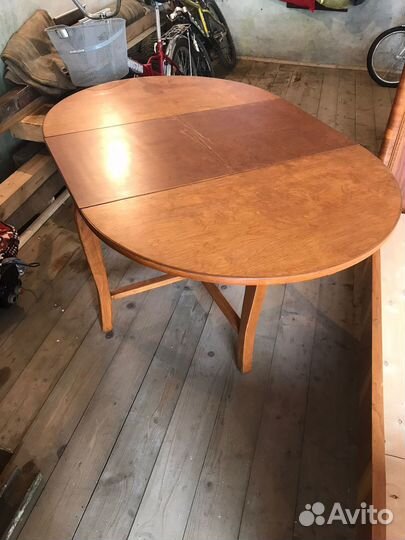 Стол деревянный круглый раздвижной