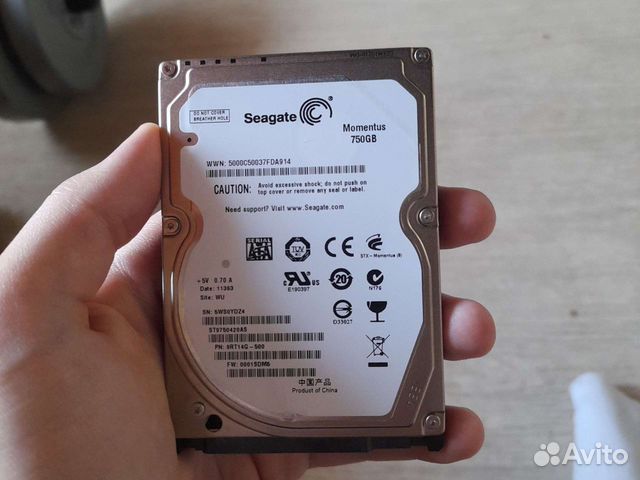 Жесткий диск Seagate Momentus 2.5" HDD 750Gb