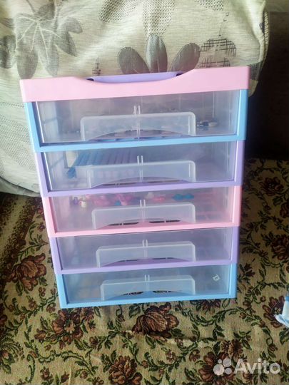Пластиковые этажерки/ бокс 3 штуки