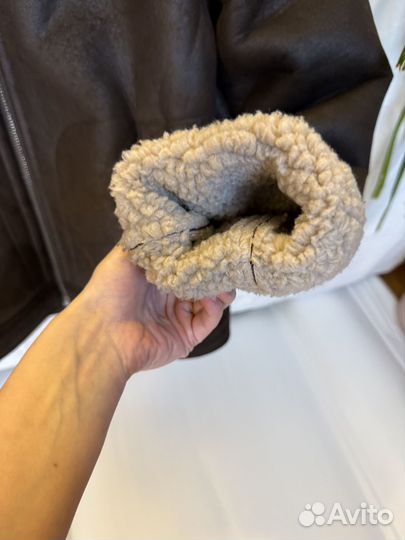 Дубленка женская 44 46 коричневая