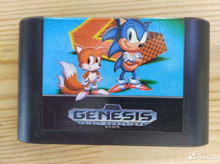 Картридж Sega Genesis. Sonic 2