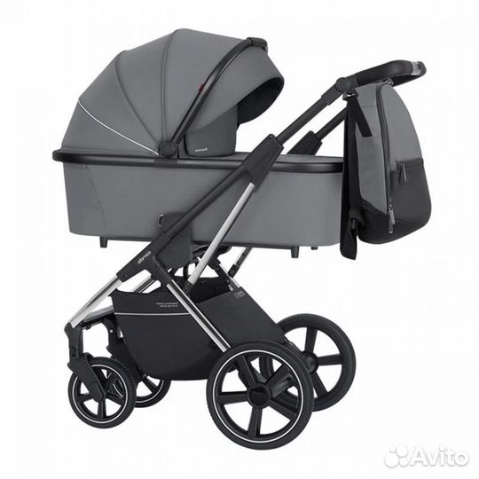 Коляска 2 в 1 Carrello Aurora Carbon Grey хром