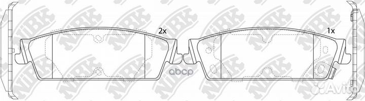 Колодки тормозные дисковые зад PN51013 NiBK
