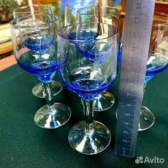 Набор бокалов 6 шт. Цветное стекло СССР