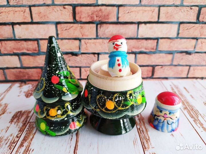Матрешка елка новогодняя 3 в 1
