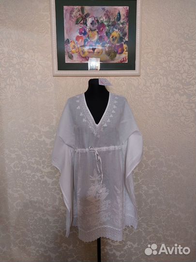 Туника пляжная р.52-54 новая хлопок