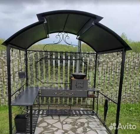 Кованые мангалы с крышей