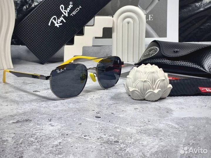 Очки Ray Ban Ferrari желтые