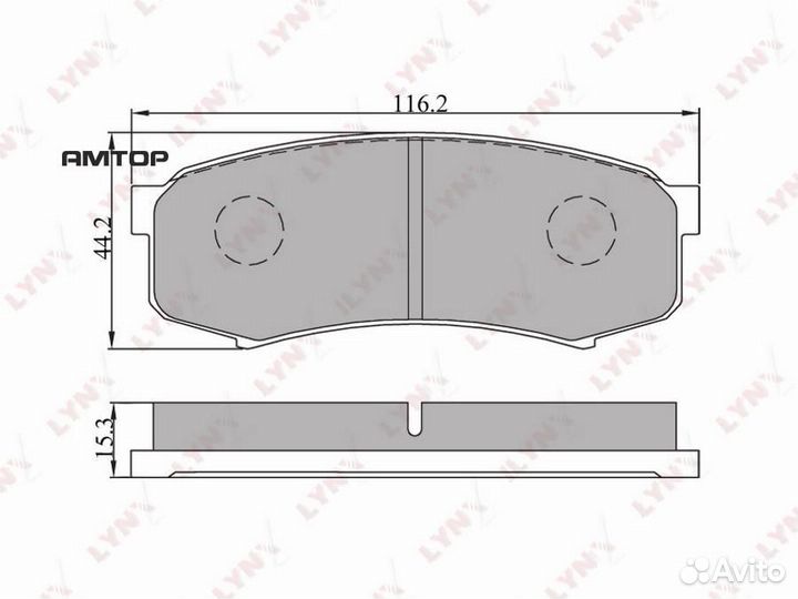 Lynxauto BD-7505 Колодки тормозные дисковые задние
