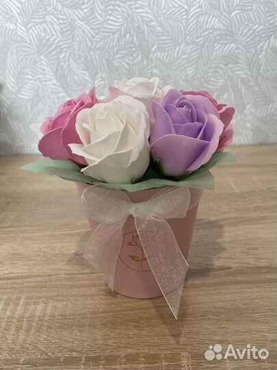 Букет из мыльных роз