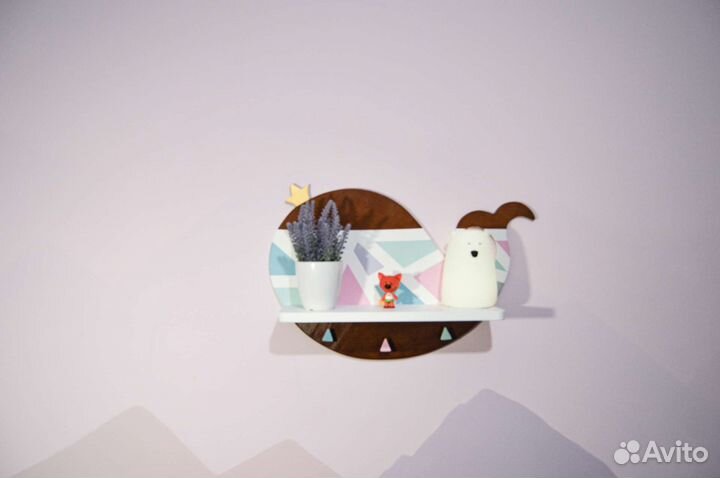 Полка настенная деревянная детская