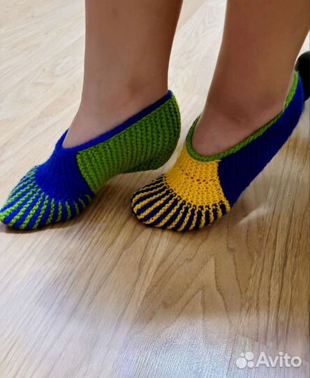 Носки ручной вязки шерстяные