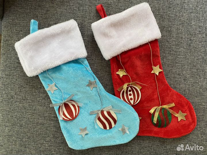 Новогодний декор сапог на камин/ на дверь/на стену