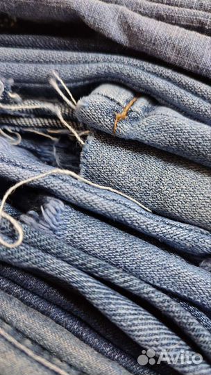 Джинсовый лоскут 7,5кг. рукоделие. пэчворк