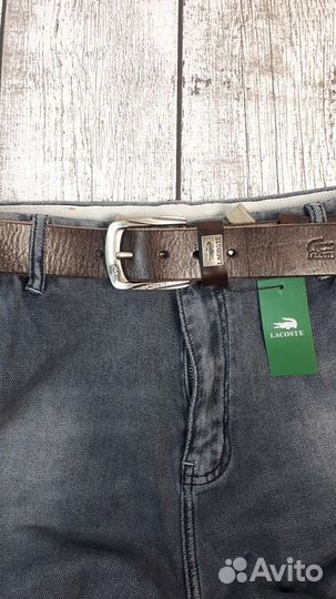 Мужской кожаный ремень lacoste
