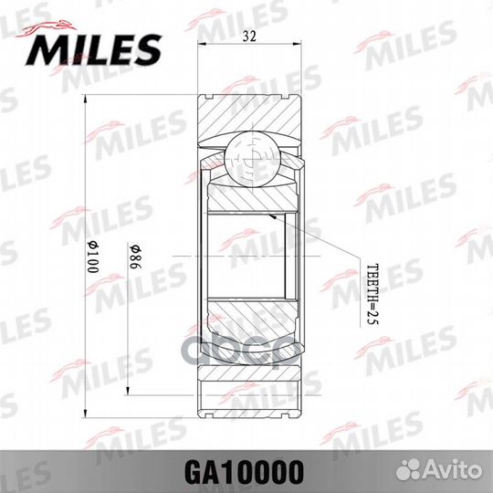 ШРУС внутренний alfa romeo 147/156/166/fiat BRA