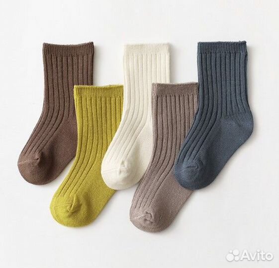 Носки в рубчик детские 5пар (набор)