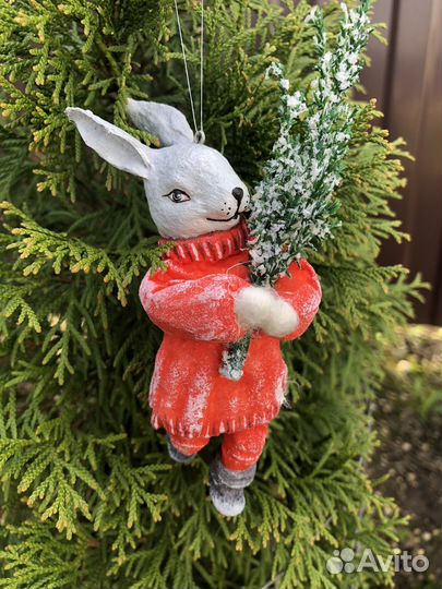 Ватная елочная игрушка