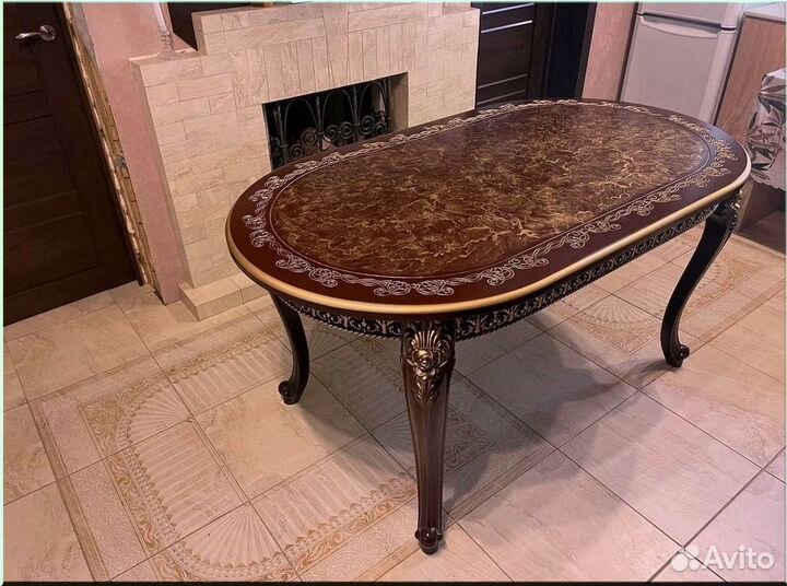 Стол обеденный овальный раздвижной