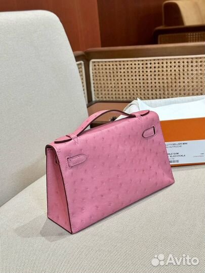 Сумка Hermes Kelly pochette ostrich