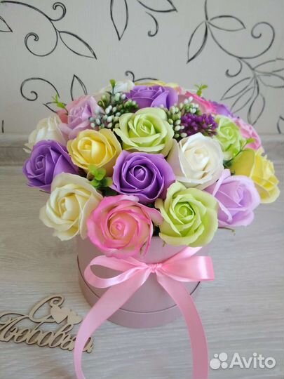 Восхитительные букеты из мыльных роз