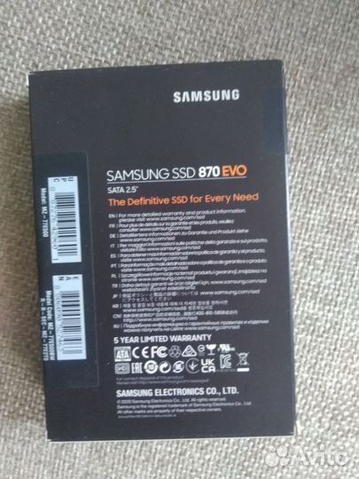 Ssd диск samsung 870 evo 500gb