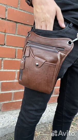 Мотосумка на бедро brown