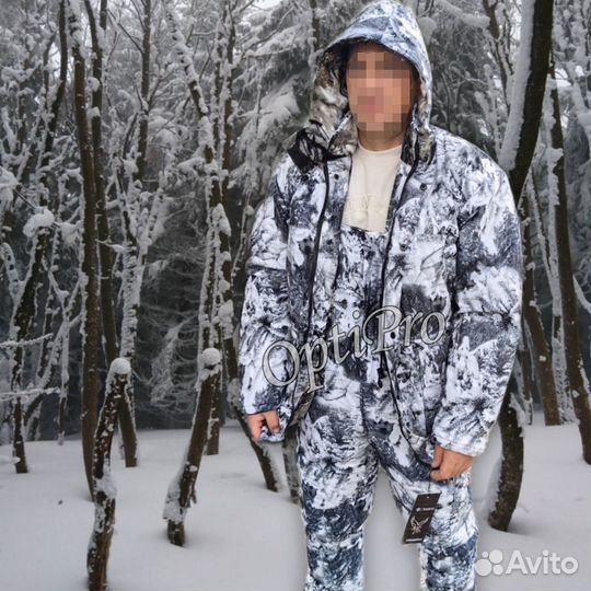 Костюм рыбака зимний лес