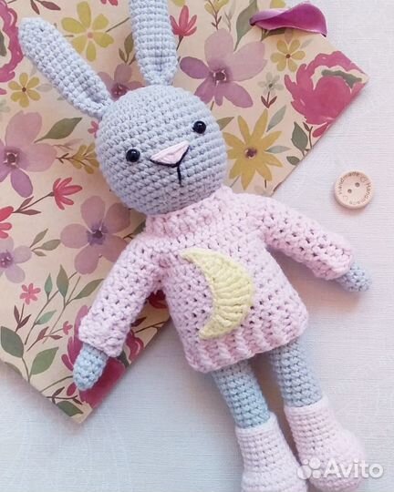 Игрушка мягкая Заяц ручная работа