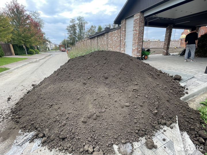 Земля чернозем для газона