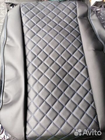 Чехлы на Део Нексию ромб нить синяя