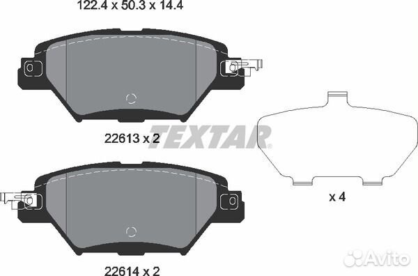 Колодки тормозные дисковые задние mazda CX-9