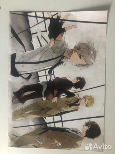 Аниме плакаты Бродячие псы литературы