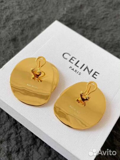 Золотые серьги Celine