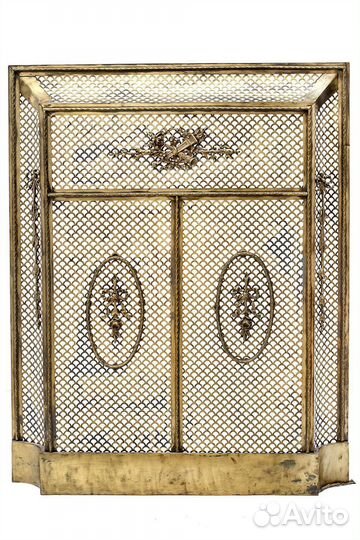 Декоративный защитный экран-решётка для камина