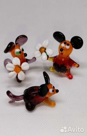 Фигурки из стекла. 3-4 и 4-6 см