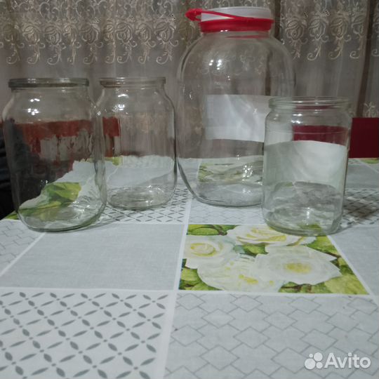 Стеклянная банка 3л, литровые банки, семсотки