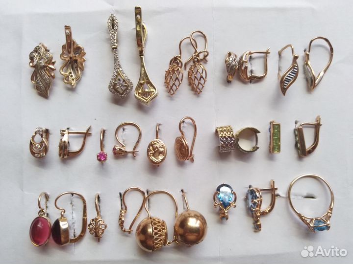 Золотые серьги СССР