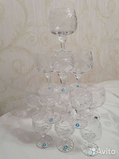 Хрустальные рюмки на ножке СССР