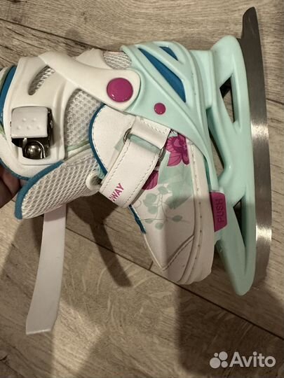 Коньки фигурные раздвижные утепленные детские