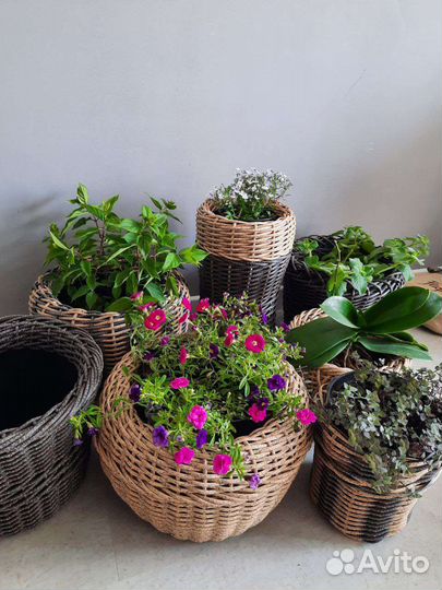 Кашпо из ротанга 12л