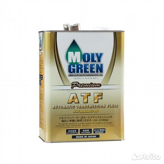 Трансмиссионная жидкость molygreen premium ATF, 4л
