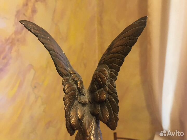 Старинная Лампа настольная с Орлом бронзовым Редка