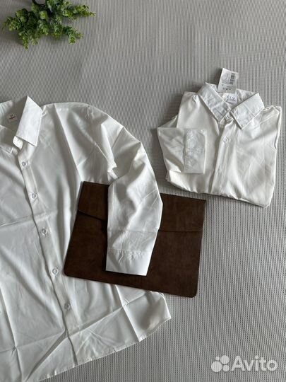 Рубашка белая унисекс мужская женская