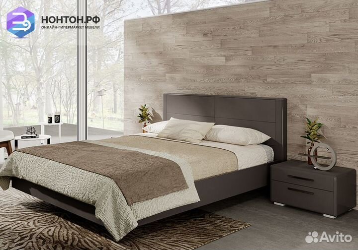 Спальный гарнитур Наоми №7 фон серый / джут
