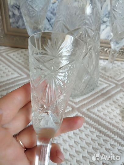 Графин хрустальный СССР с рюмками