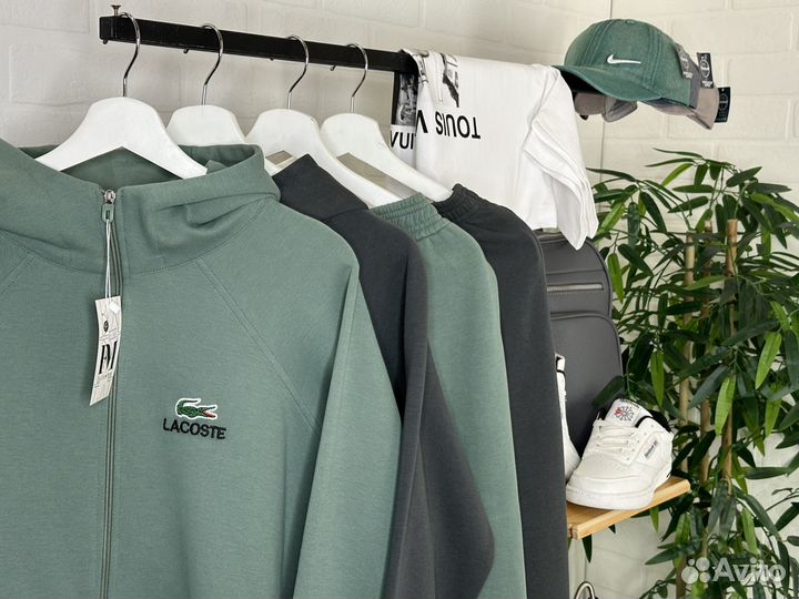 Спортивный костюм женский Lacoste 50-58 серый, зел