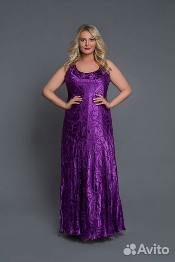 Вечернее платье в пол, большой размер (56,58,60)