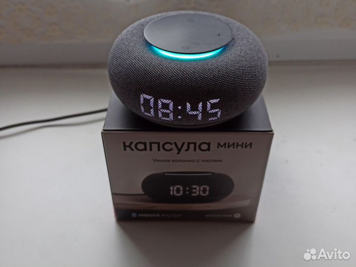 Умная колонка капсула маруся mini с часами